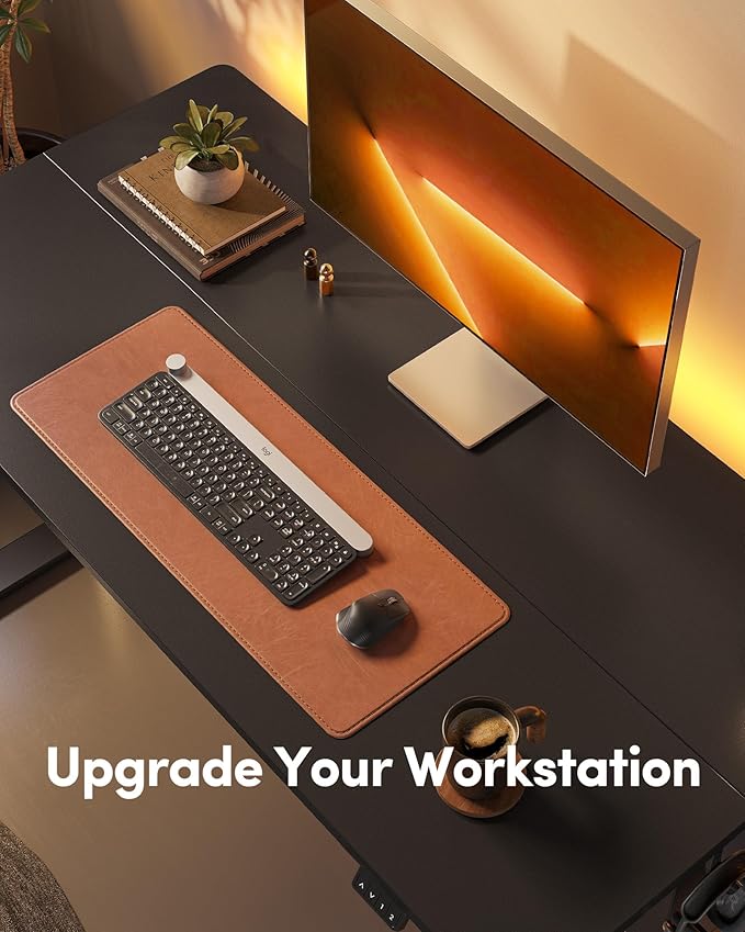 FEZIBO Electric Standing Desk Height Adjustable Stand up Desk 48 x 24 Inches Sit Stand Home Office Desk Computer Desk Black