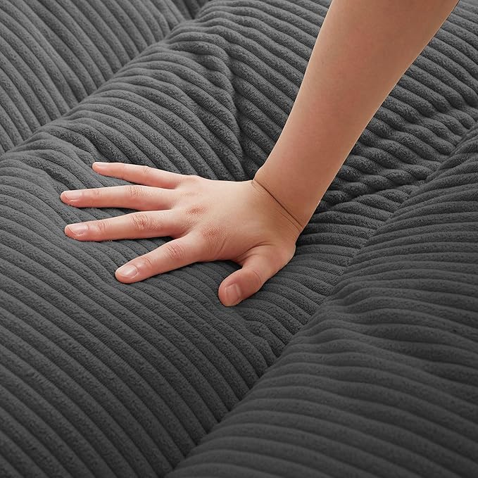 Convertible Futon Sofa Bed 72 Loveseat Couch with 3-Level Adjustble Backrest Modern Futon Loveseat Sofa for Living Room Apartment Dark Grey