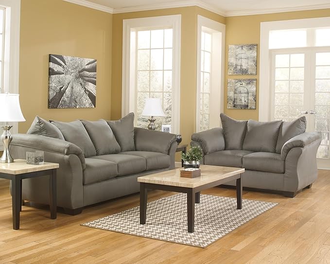 Signature Design by Ashley Darcy Casual Plush Loveseat Grayish Brown