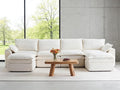 145 Modular Sectional Cloud Couch Deep Seat Boneless Couch for Living Room Upholstered Cloud Sectional Couch with Throw Pillows and Side PocketsNo Assembly RequiredChenilleBeige