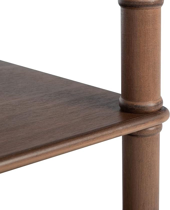 SAFAVIEH Home Collection – Henric 1-Drawer Computer Desk with 2 Shelves Brown Home Office Writing Table 45 Wide (DSK5712B)