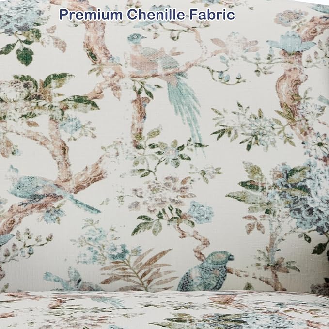 Chifee &amp Vingol Wingback Chair High Back Armchair Upholstered Living Room Chairs Comfy Single Sofa ChairBird