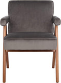 Safavieh Home Collection Suri Navy and Walnut Mid-Century Arm Chair
