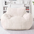 HABUTWAY Comfy Floor Sofa Giant Plush Reading Chair Indoor Cozy Couch with Armrests Oversized Couch Upholstered Boneless Sofa Portable Cloud Couch Accent Chair for Living Room Bedroom (Beige)
