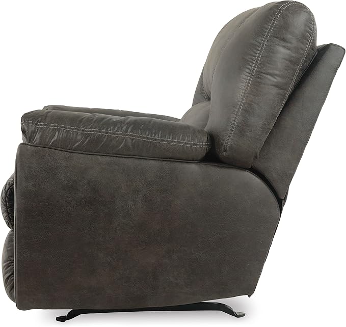 Signature Design by Ashley Tambo Faux Leather Manual Rocker Recliner Gray