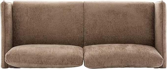 Christopher Knight Home Brena Modern Fabric Upholstered Loveseat Sofa Wooden 2 Seater Sofa Couch with Deep Seat Comfy Cloud Couch for Living Room Bedroom Home Office Brown