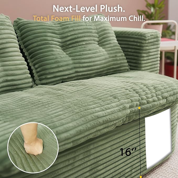 78.7-inch Folding futon Sofa Bed Full-Size Convertible Sleeper Couch Bed Memory Sponge Double Sofa with Comfortable Mattress Suitable for Living Room and Guest Room (green 78.7 inches)