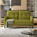 48 Small Loveseat Sofa for Small Space Corduroy Love Seat Couches with Black LegsComfy Couchs for Living Room Bedroom Apartment OfficeMid Century Modern Couch (Olive Green)