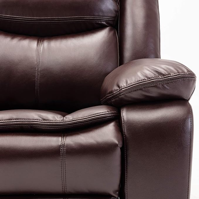 Familymill Breathable Leather Manual Reclining Loveseat for Living Room/Office/RV