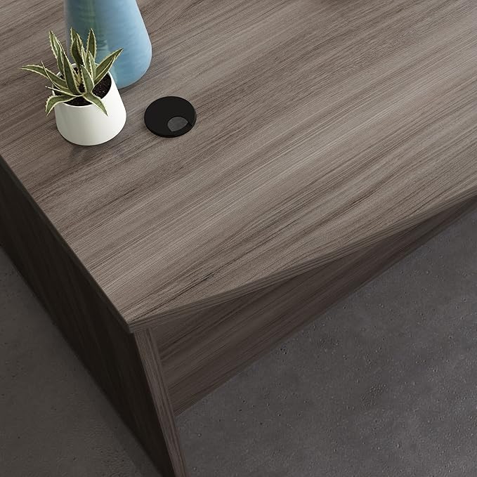 OfficeWorks by Sauder Affirm 60'' Bow Front Desk Shell L: 34.25'' x W: 59.06'' x H: 29.29'' Hudson Elm