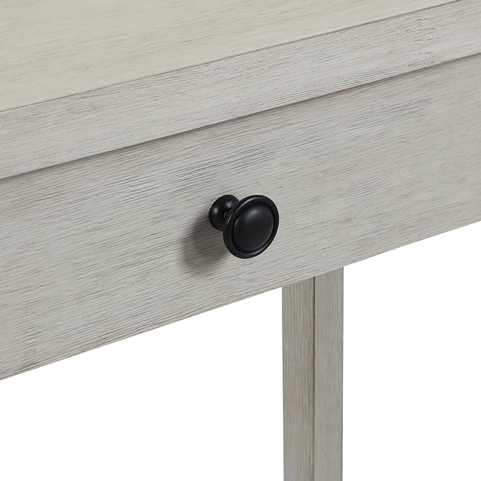 OSP Home Furnishings Victor Modern Rustic Writing Home Office Desk with Drawer Champagne Oak Finish
