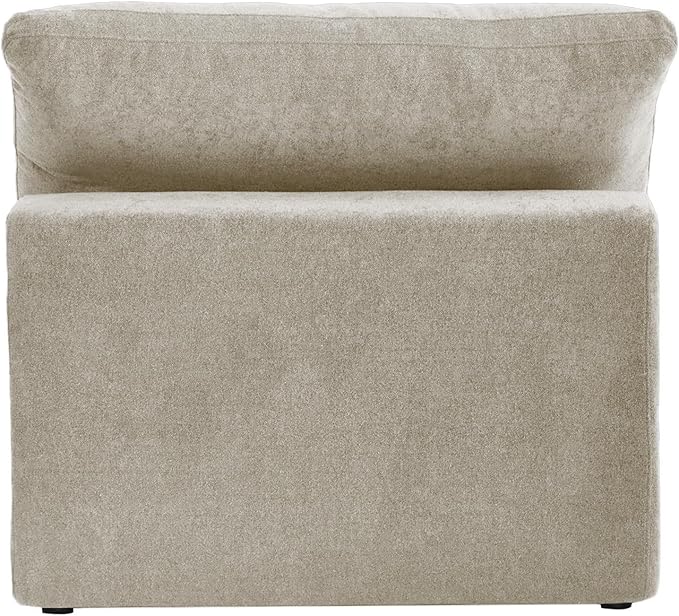 Cloud Modular Sectional Sofa with Thick Cushion Wide 4-Seater Minimalist Sofa CouchConvertible Couch Deep Seat Couches for Modern Living Room Sofa Sets (Khaki Middle Seat)
