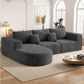 Boneless Couches for Living RoomCloud Sectional Couch with L-Shape ChaiseModern Modular Sofa with Deep Seat Upholstered Comfy Couches for BedroomNo Assembly Required1PCS