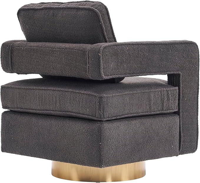 Swivel Barrel Chair for Living Room360 Degree Swivel Club Modern Accent Single Sofa Chair Small Leisure Arm Chair for Nursery Hotel Bedroom Office
