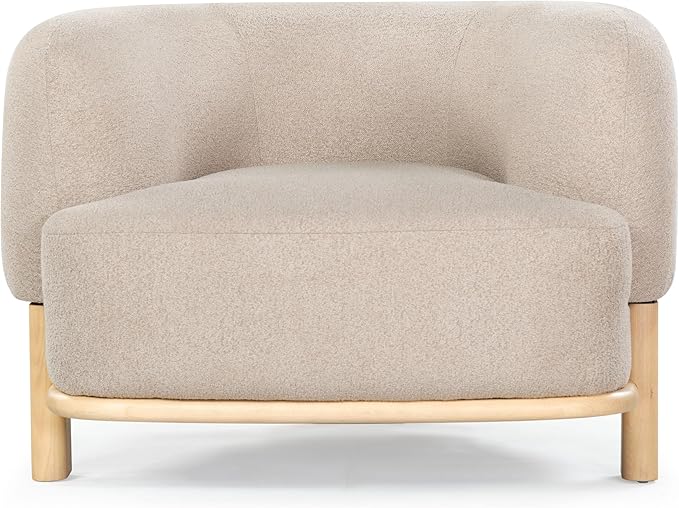 SAFAVIEH Couture Collection Oscar Light Brown/Natural Boucle Accent Chair