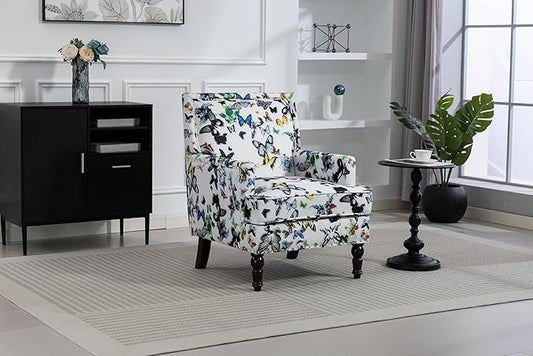 Modern Comfortable Reading ChairElegance Classic ArmchairRefined Stylish Decorative Chair for ApartmentLiving RoomBedroomReception AreaWhite