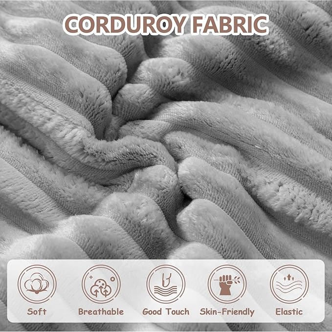 51” Oversized Boneless Chair with Ottoman Big Comfy Accent Chairs with Ottoman for Living Room Cloud Chaise Lounge Chair Indoor Plush Pillows|Corduroy (Light Grey)