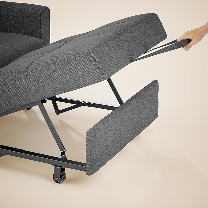 Gizoon Sofa Bed Chair 3 in 1 Convertible Pullout Single Sleeper Chair Bed with Adjustable Backrest Spacious Multifunctional Sofa Couches for Living Room Bedroom Apartment