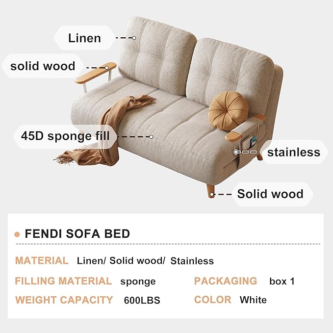 5-in-1 Single Convertible Sofa Bed with Storage 5-Position Adjustable Backrest Modern Compact Sleeper Chair for Small Spaces 28 for Guest Room or Living Room