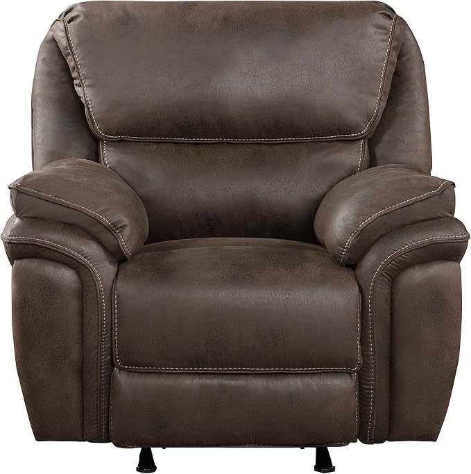 Lexicon Dorritt Microfiber Manual Rocker Reclining Chair Brown