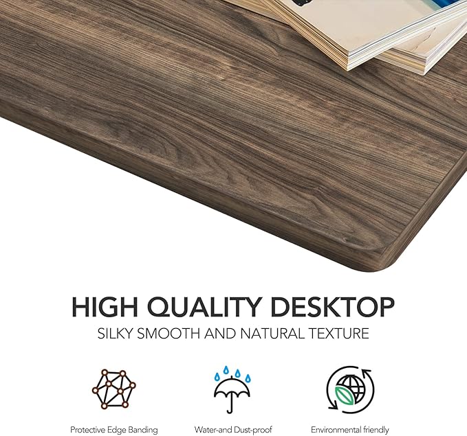 SANODESK Whole-Piece Particle Board Table Top for Standing Desk and Home Office Desk DIY 48x30x1 Inch Walnut Veneers Desk Top
