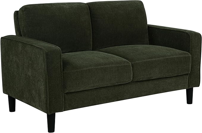 Coaster Home Furnishings - Ruth - Fabric - Upholstered Loveseat with Slim Track Arms Attached Cushions Angled Legs - Transitional Style - Living Room - 54-Inch - Matcha - 511215
