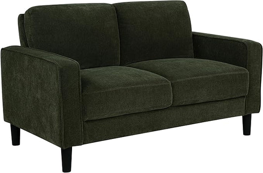 Coaster Home Furnishings - Ruth - Fabric - Upholstered Loveseat with Slim Track Arms Attached Cushions Angled Legs - Transitional Style - Living Room - 54-Inch - Matcha - 511215