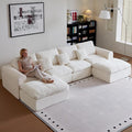 139 Oversized Sectional Couches for Living RoomU-Shaped Boneless Cloud Couch with Deep Seat and PillowsCompressed Sofa in a Box Suitable for Home &amp OfficeNo Assembly RequiredBeige