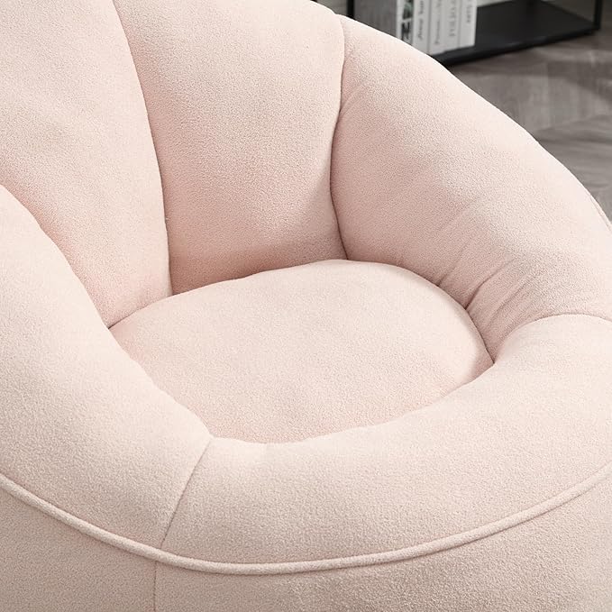 Small Bean Bag Chairs for Adults Single Sofa Chair with Ottoman Footrest Bean Bag Couch for Teens with Foam Filler Included Comfy Soft Lazy Sofa for Small Space/Living Room/Bedroom/Study
