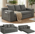 Boneless Couch Sleeper Sofa Bed: 3-in-1 Convertible Sofa Bed with Side Pockets &amp HandlePull Out Couch with 3 PillowsFolding Futon for Small SpaceLiving Room &amp Bedroom