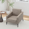 MINCETA Accent ChairsArmchair(Seat Area:19.7 D x 19.7 W)Modern Comfy Reading Chairs for Small Space Living RoomReading RoomPU Leather in Greige