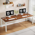 Tribesigns 2-Person Home Office Desk 78.7 Extra Long Modern Desk Double Workstation for Home Office Work Desk for Two People (Walnut)