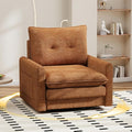 Cozy Swivel Accent Chair Modern Oversized Single Sofa with Armrest Comfy Upholstered Armchair Sofa Large Chenille Accent Chair for Living Room Bedroom Reading Room Brown