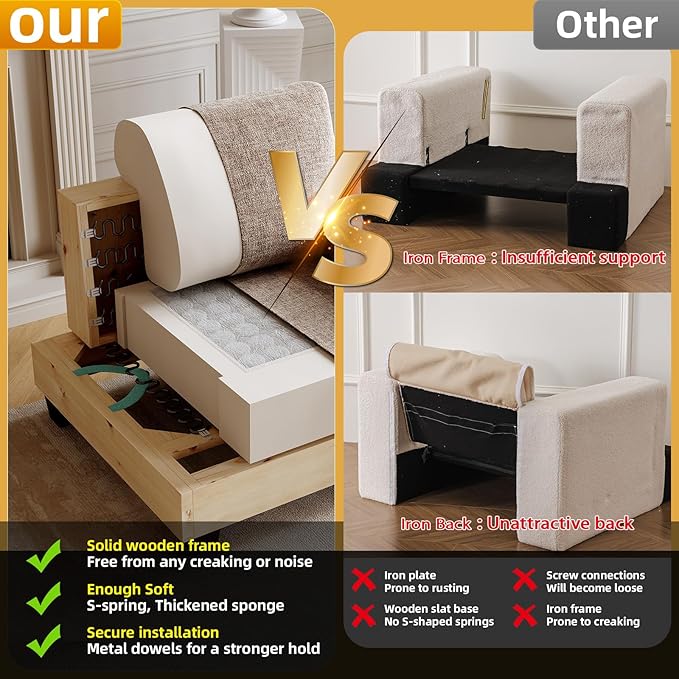 85'' L Shaped Couch with Armrest Organizer3 Seats Sofas with Movable OttomanComfy Sectional Sofa with Thick CushionChenille Sectional Couches for Living RoomBedroomApartmentHome FurnitureBrown