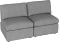 PayLessHere Sectional Couch 2 Seat Sofa Set Convertible Sofa Modular Sectional Sofa Couch for Living Room Bedroom Office Gray