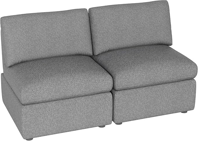 PayLessHere Sectional Couch 2 Seat Sofa Set Convertible Sofa Modular Sectional Sofa Couch for Living Room Bedroom Office Gray