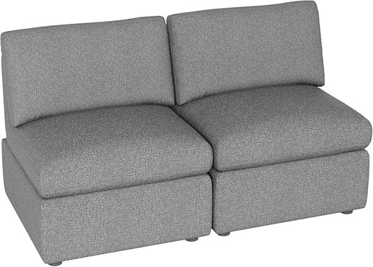 PayLessHere Sectional Couch 2 Seat Sofa Set Convertible Sofa Modular Sectional Sofa Couch for Living Room Bedroom Office Gray