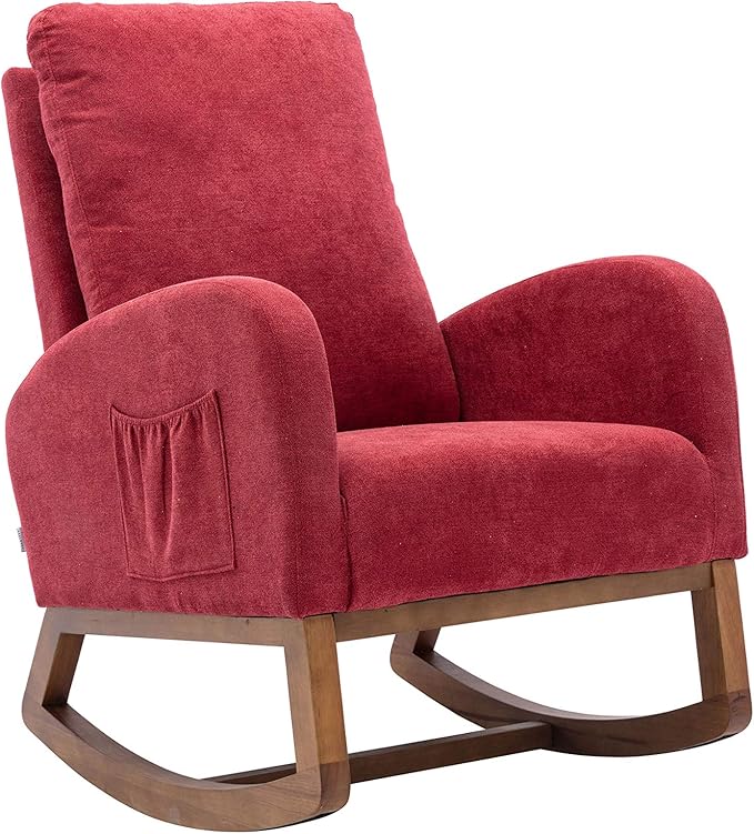Living Room Comfortable Rocking Chair Living Room Chair Red