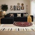 Bashaw 108 Cloud Sectional Couch Sofa with L-Shape Chaise Modern Modular Sofa Couch Upholstered Couches for Living Room Bedroom No Assembly Required (Black L Shape)
