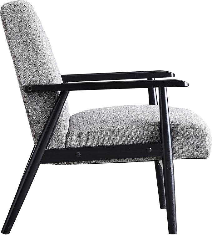 Mid-Century Retro Modern Style Leisure Chairs Retro Fabric Armchair Solid Wood armrestshigh-Value Living Room Chairs Suitable for RestaurantsStudiesbedroomsStudios