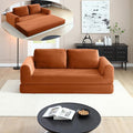 Foldable Boneless Love Seat Couches in a Box Modern Floor Foam Sleeper Sofa Bed 2-in-1 Convertible Cloud Sofa for Home Apartments Bedroom