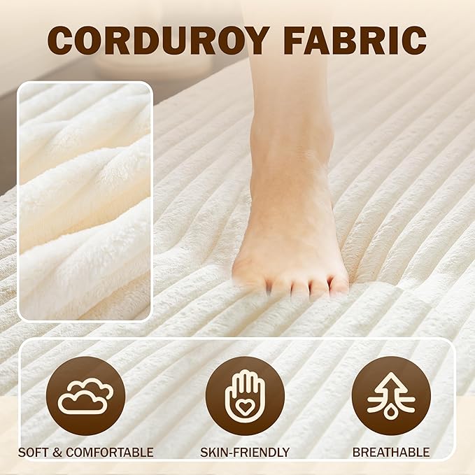 2 in 1 Convertible Compressed Sofa Bed 49'' Modern Boneless Single Sleeper in a Box Floor Mattress Futon Loveseat Couch No Assembly Needed Space Saving Beige Twin 2 Pillows for Living Room