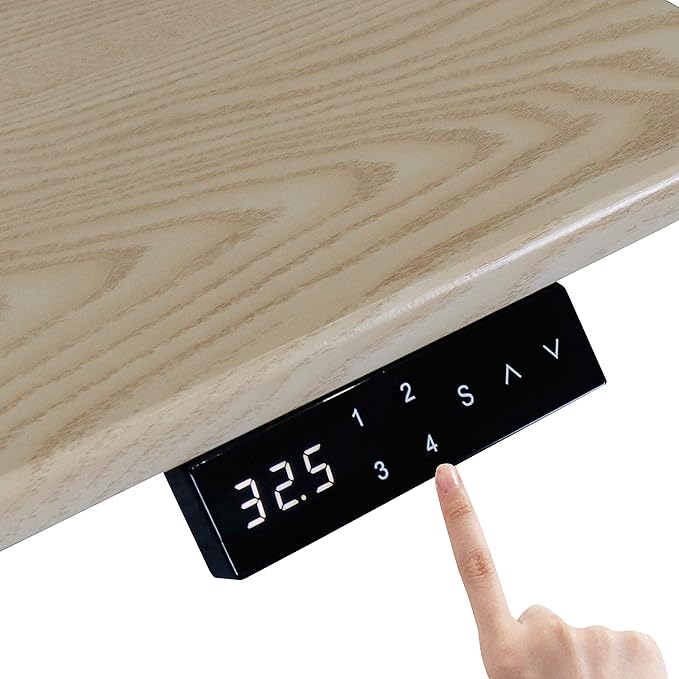 UNICOO Electric Height Adjustable Standing Desk Electric Standing Workstation Sit Stand Home Office Desk Gaming Table Whole-Piece Desktop Board 48 * 24 in (KT1001-LW)