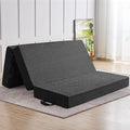 CYMULA Folding Mattress Queen Size Memory Foam 6 inch Tri Portable Trifold Mattress Futon Topper Queen with Breathable &amp Washable Cover Murphy Bed Guest BedBlack (58x75x6)