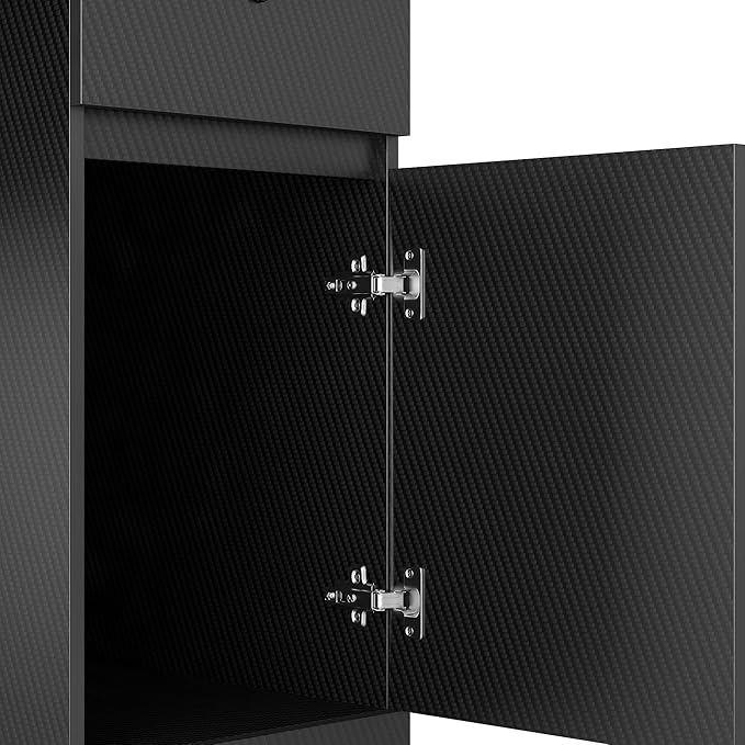 Computer Desk with Hutch &amp Bookshelf Wood Executive Desk Writing Laptop Study Table with Drawers 3 AC Outlets and 2 USB Charging Ports for Home Office Small Space (Black)