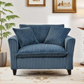 ERYE Living Room Accent Chair Modern Corduroy Upholstered Chair Wider Seat Cushion Leisure Armchair W/2 Pillows and Removable Cover for Home ApartmentBedroomOffice