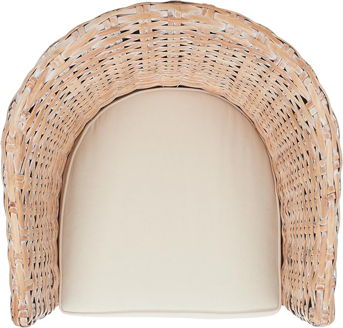 Safavieh Home Omni 18-inch Natural White Wash Rattan Barrel Chair