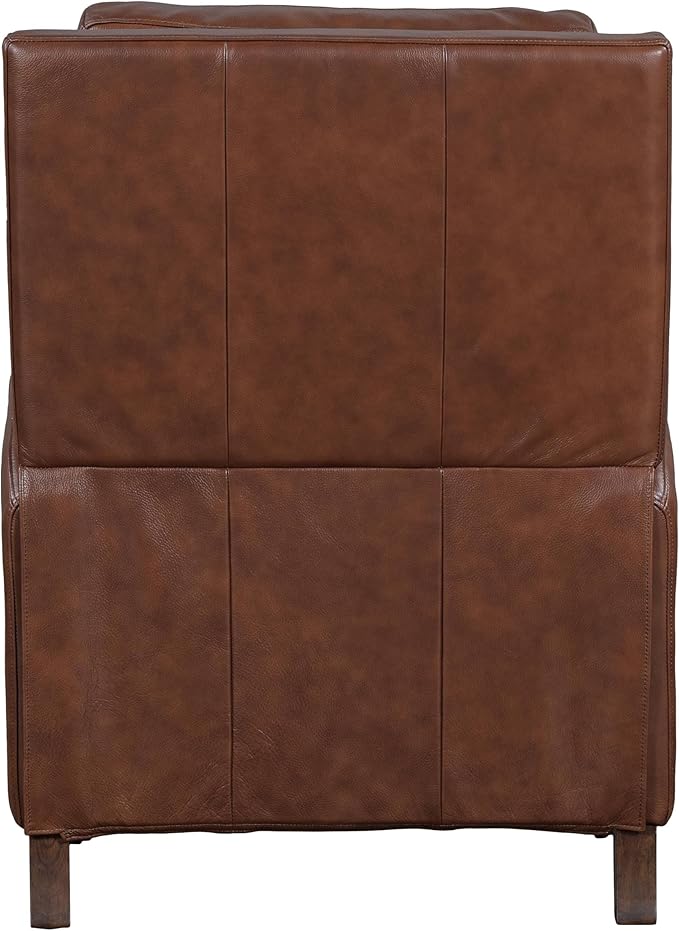 Parker Living Hunter - Chestnut Charm Manual Pushback Recliner Chair Top Grain Leather with Match Genuine Leather Recliner Comfortable
