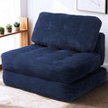 Art3d Folding Sofa Bed Convertible Sleeper Sofa Bed with Pilow &amp Back Support 3 in 1 Long Futon Boneless Couch Comfy Floor Couch for Living Room Bedroom Navy Blue