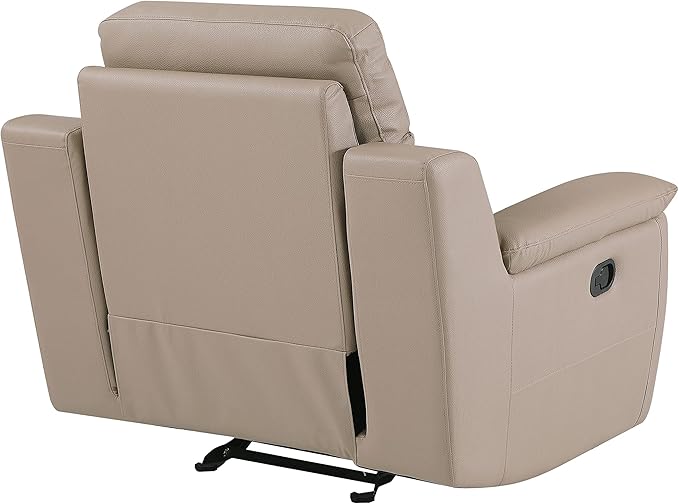 Blackjack Furniture Walker Leather Match Upholstered Reclining Living Room Chair Hazel Wood